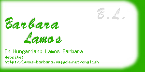 barbara lamos business card